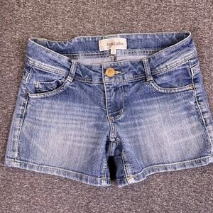 Rewind Jean Shorts Womens 3 Blue‎ Stretch Preppy BOHO Denim Stretch Fits31x4.5